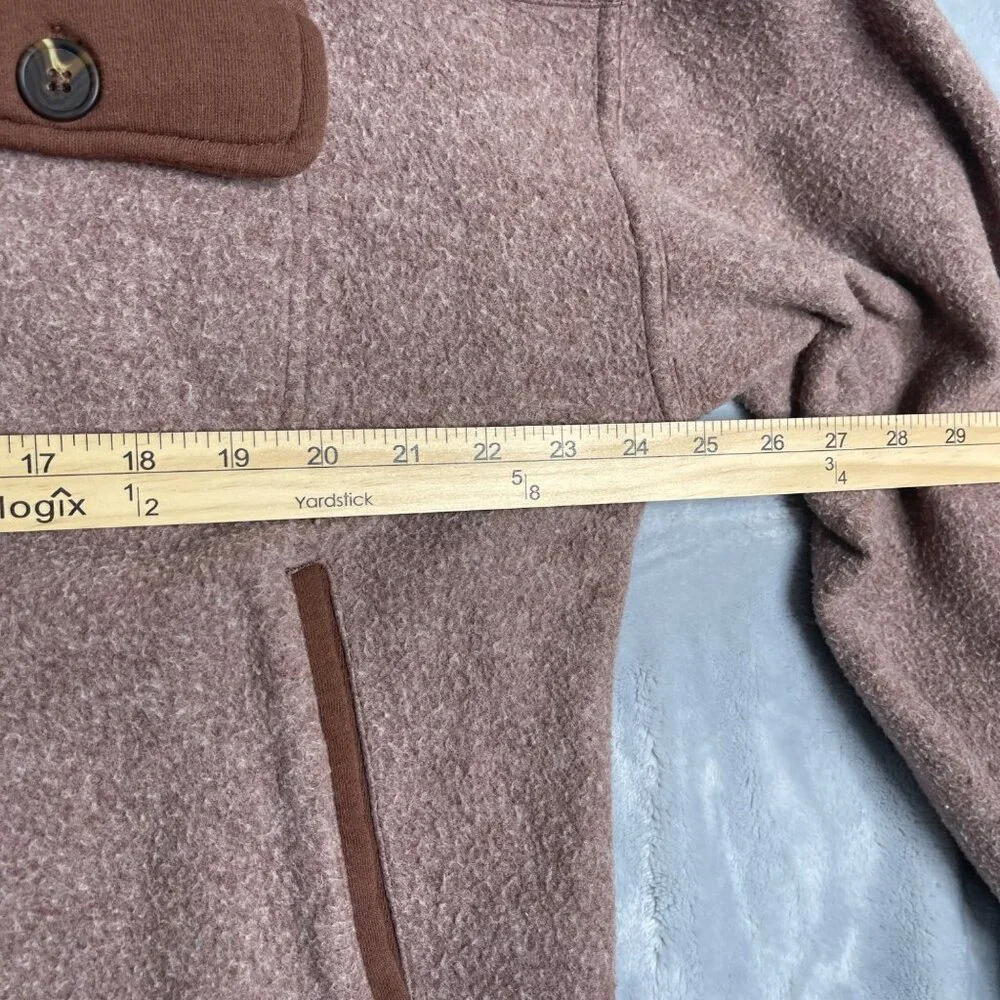 Pacsun Homecoming‎ Button Down Shacket Womens XS S Brown Oversized Fuzzy Jacket